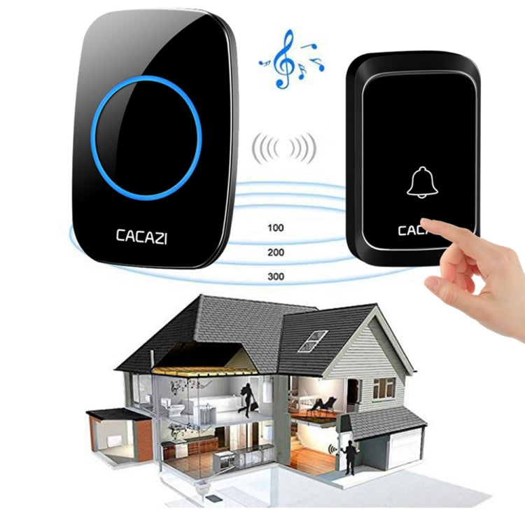 CACAZI A06-DC 1 to 2 Battery Smart Home Wireless Waterproof Doorbell CACAZI A06-DC 1 to 2 Battery Smart Home Wireless Waterproof Doorbell